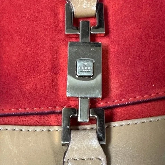 GUCCI Vintage Y2K Suede Leather Piston Lock Jackie Small Shoulder‎ Bag Authentic - Picture 15 of 16